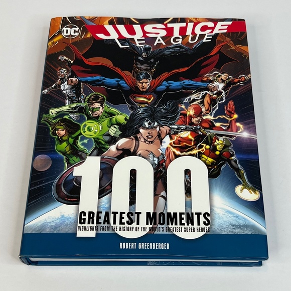 Justice League 100 Greatest Moments Hard Cover Book - Picture 1 of 6
